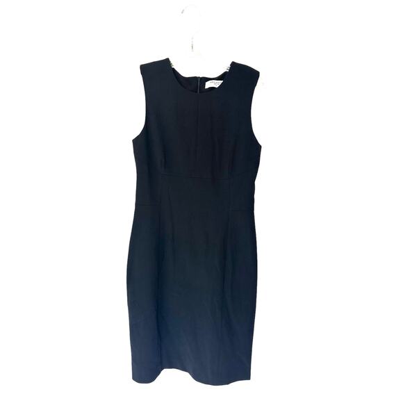 MM. Lafleur Black Basic Career Office Work Sleeveless Ponte Sheath Dress Size 8 - Picture 1 of 9